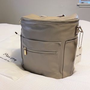 NWT Miss Fong Mini Leather Diaper Bag